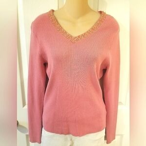 T Style Beaded Sweater